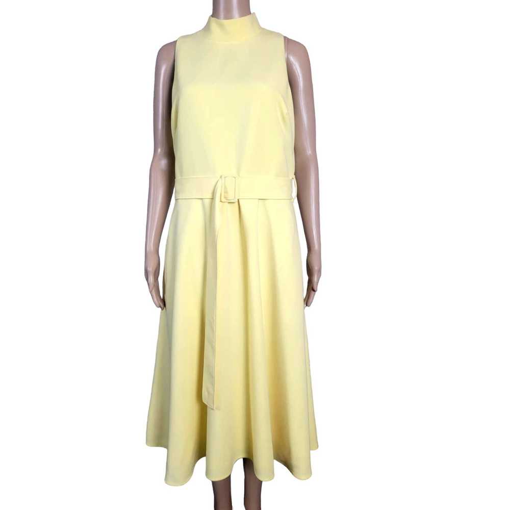 Black Halo Black Halo Yellow Midi Dress Size 12 N… - image 1