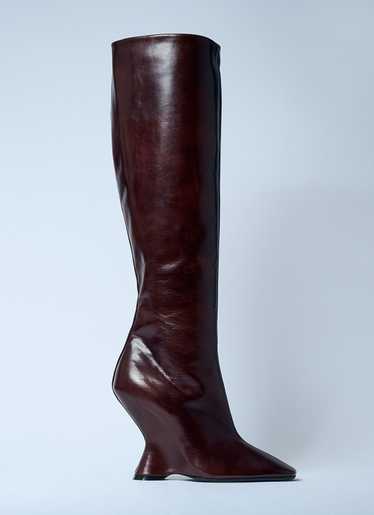 Dries Van Noten Leather Wedge Boots