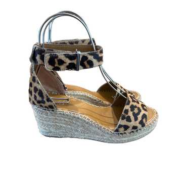 Women’s Franco Sarto Pony Hair Leopard Wedge Sanda