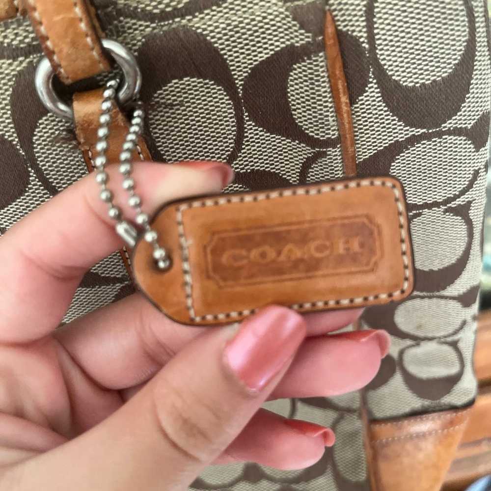 Coach brown monogram bag - image 2