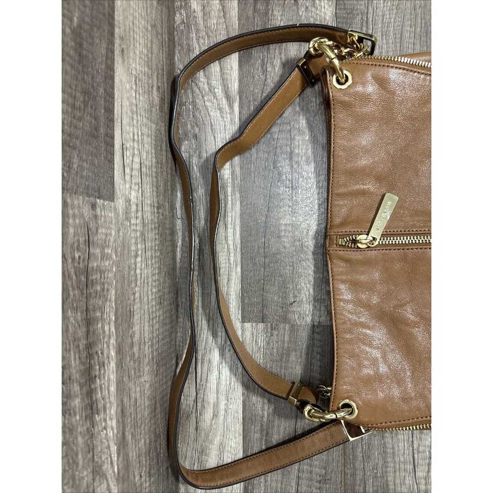 Michael Kors Newman Brown Leather Shoulder Bag - image 9