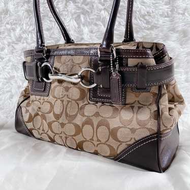 COACH Signature Brown Tote Bag for Women - image 1