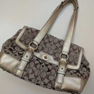 Coach Hand Signature Shoulder Bag