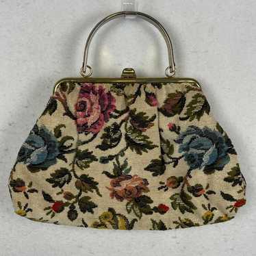 JR USA Vintage Tapestry Needlepoint Handbag Lucit… - image 1