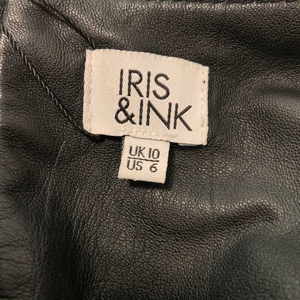 Designer IRIS and INK Black Leather Calf Hair 3/4… - image 7