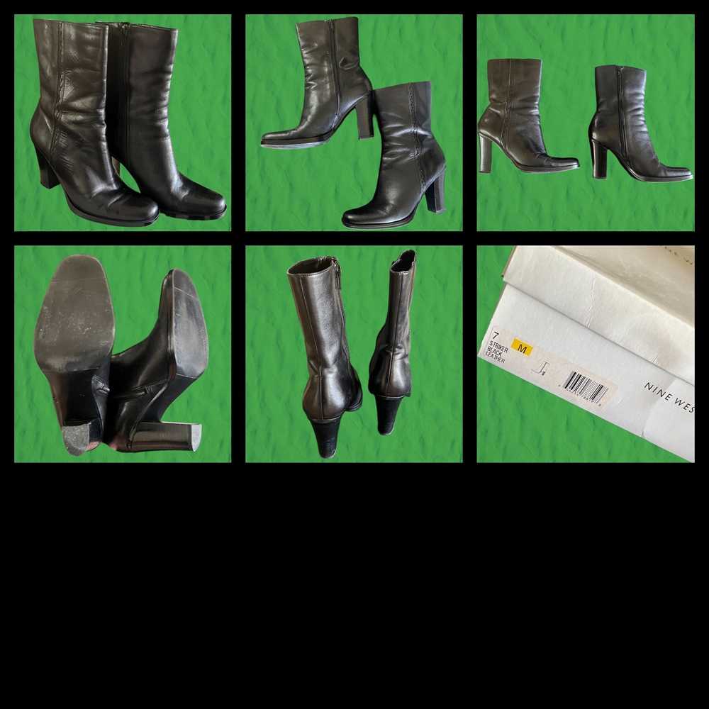 Nine West Leather Mini Heel Boots 4 Pairs Nine We… - image 3