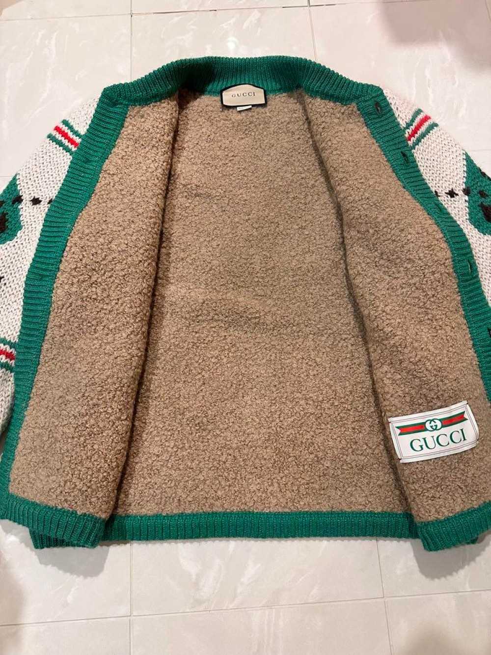 Authentic Gucci Alpaca wool Sweater Beige Green L… - image 10