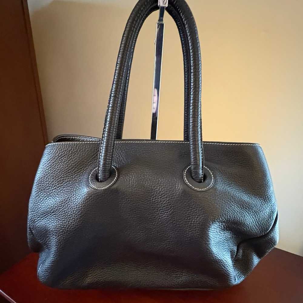 FURLA DARK BROWN GENUINE LEATHER MADE IN ITALY BA… - image 2