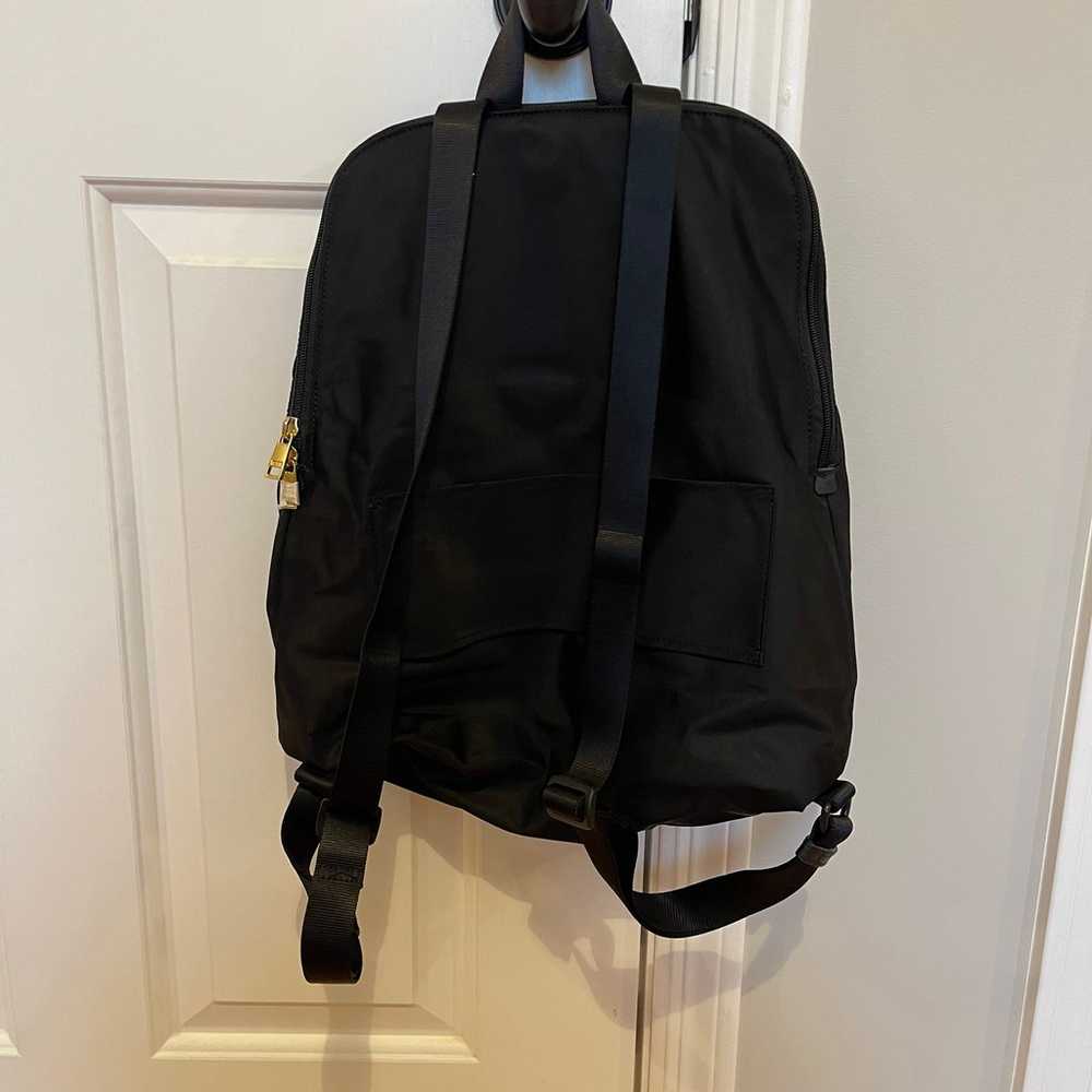 NWOT Tumi Just in Case Black Nylon Backpack Gold … - image 2