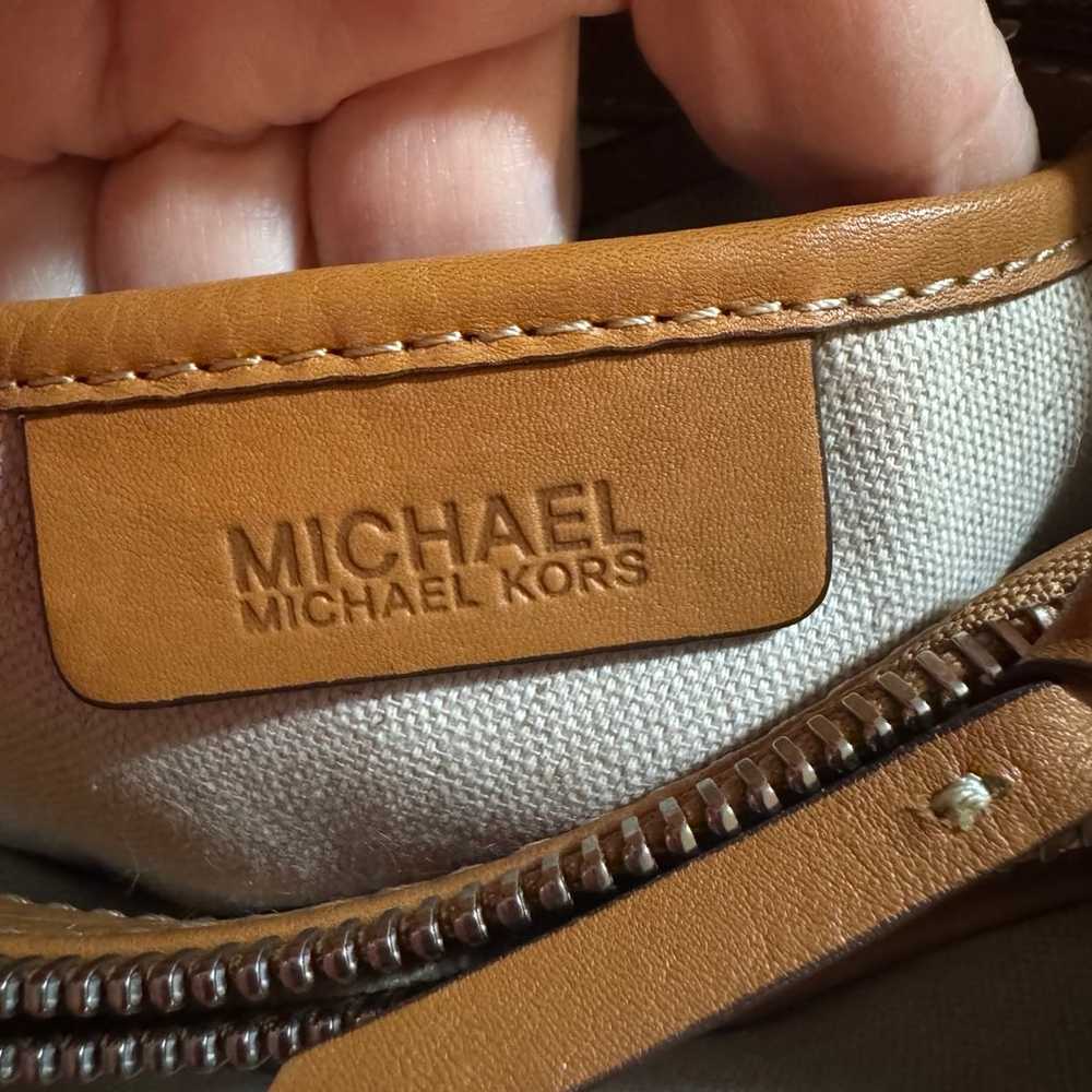 Vintage Michael Kors Chestnut Genuine Leather Pur… - image 5