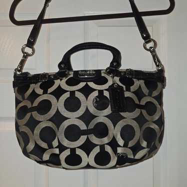 Coach Signature Collection Sateen Satchel Handbag/