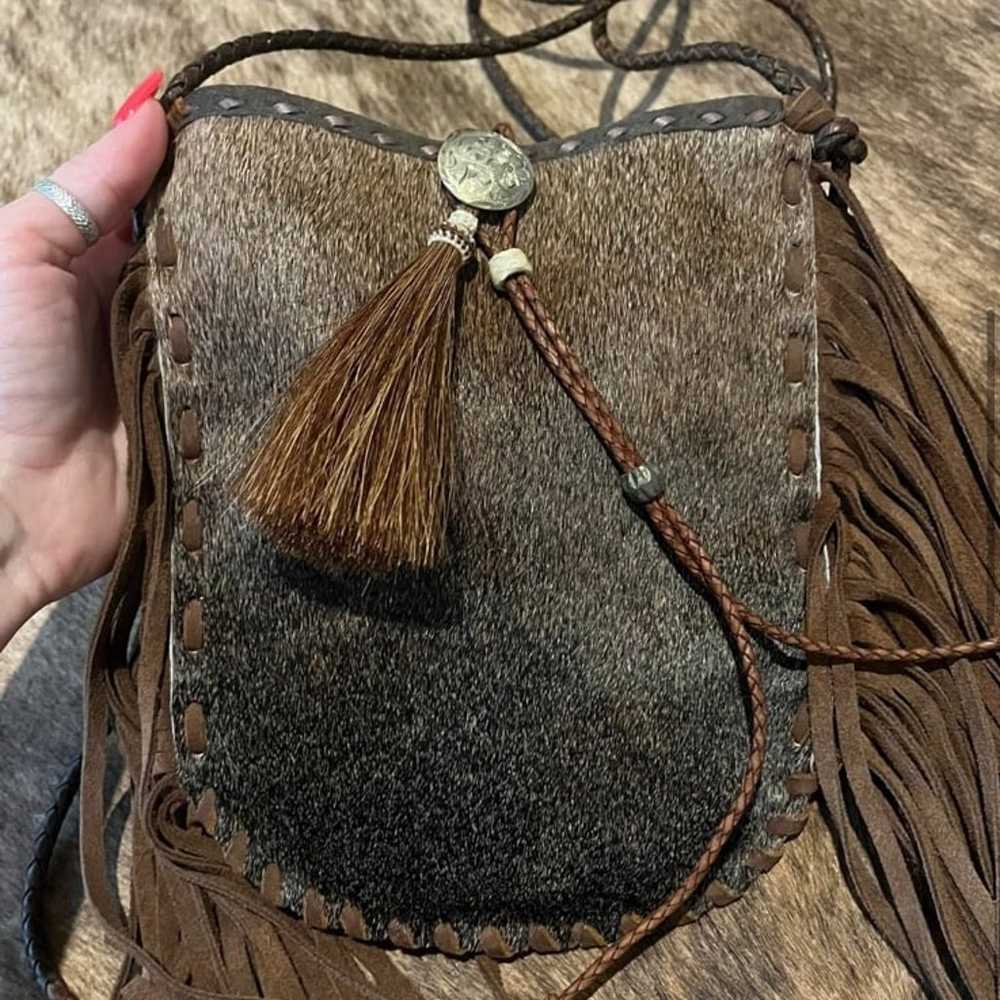 Gypsy Belt Co. Cowhide and Leather Crossbody Bag - image 5