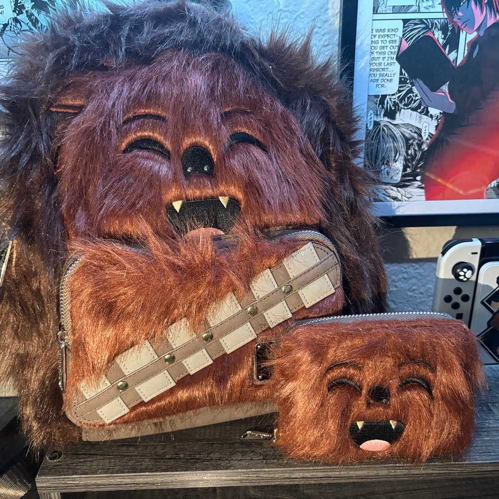 Loungefly Star Wars Chewbacca Backpack and Wallet - image 1