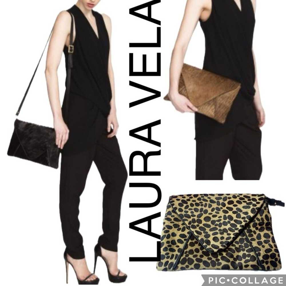 LAURA VELA, CLUTCH, Leopard, Crossbody Cross Body… - image 1