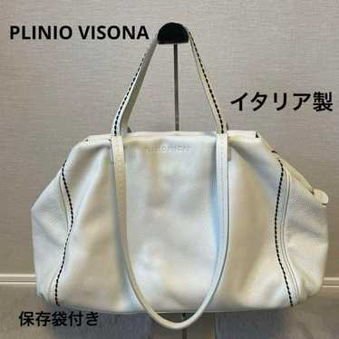 PLINIO VISONA Tote Bag A4 Storage Grain Leather - image 1