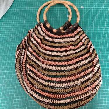 Showa Retro Hand-Knitted Bag - image 1