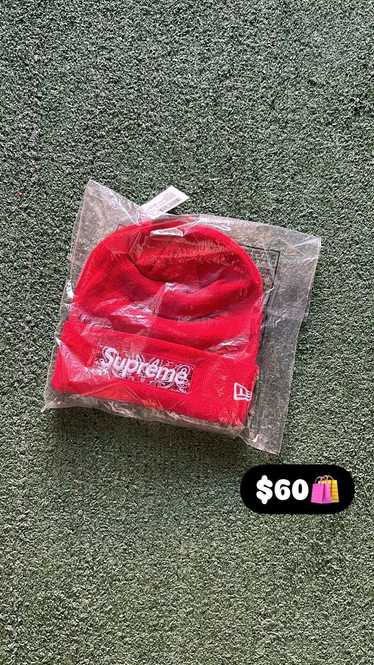 Supreme Red paisley box logo supreme beanie