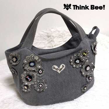 Think Bee! Margarita Denim Tote Bag Flower - image 1