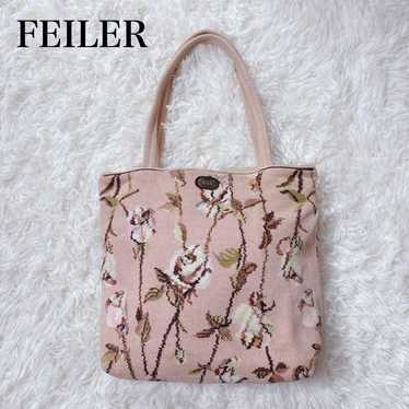 FEILER Rosa Soave Tote Bag Chenille Weave Pink - image 1