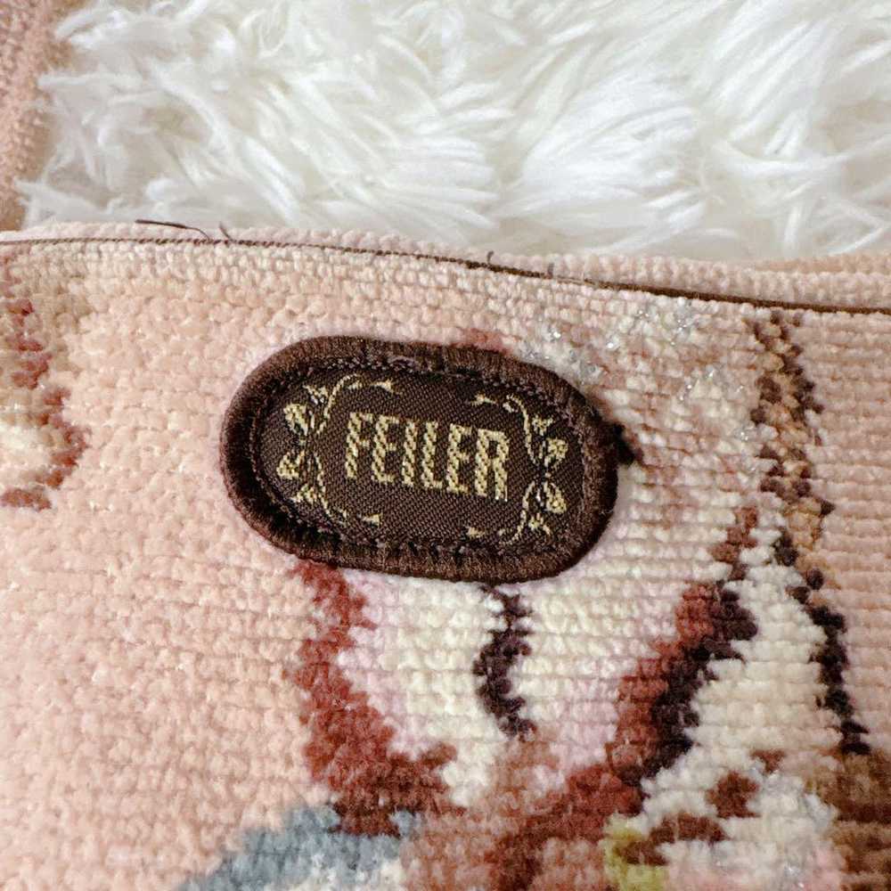 FEILER Rosa Soave Tote Bag Chenille Weave Pink - image 6