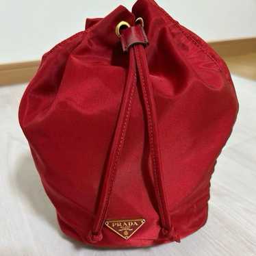 PRADA Drawstring Pouch Red