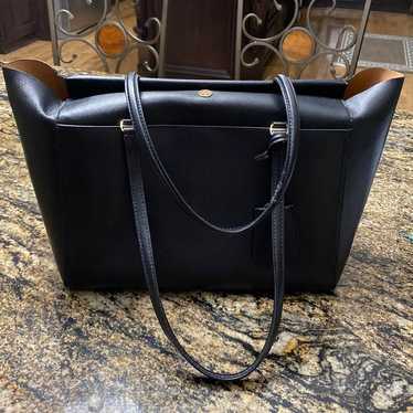 Tory Burch Parker Black Leather Tote