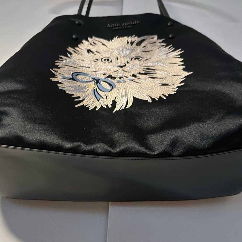 Kate Spade large black tote evrything cat - image 3