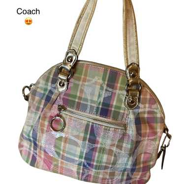 COACH 19697 Signature satchel tote SHOULDERBAG lik