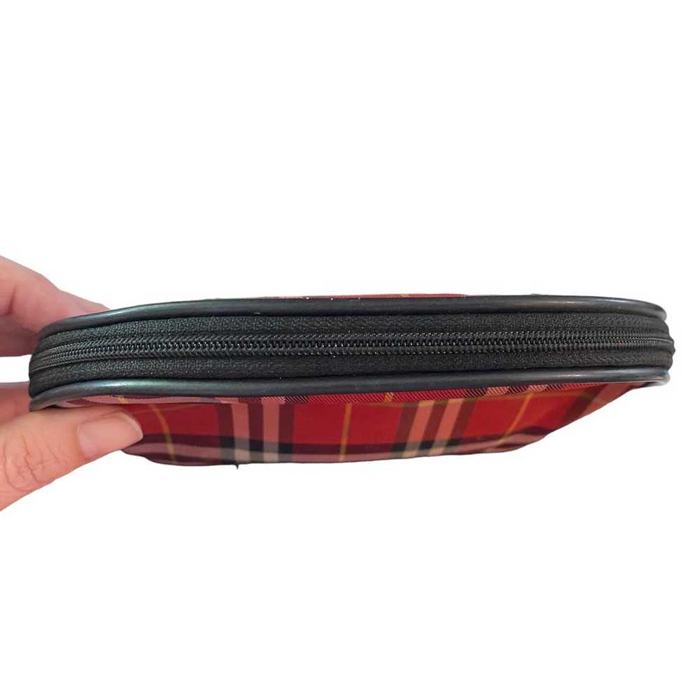 Burberry Red Nova Check Travel Cosmetic Pouch - image 3