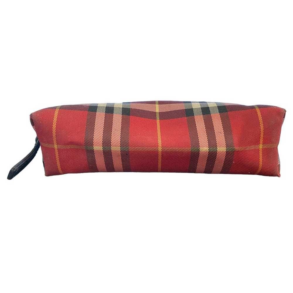 Burberry Red Nova Check Travel Cosmetic Pouch - image 6