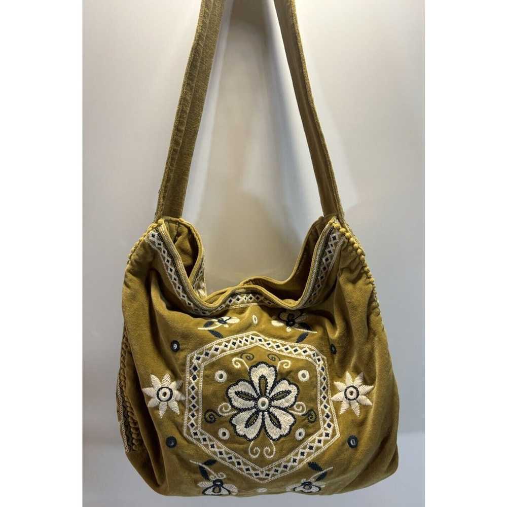 Free People Vic Velvet Slouchy Bag Prelove Gilded… - image 2