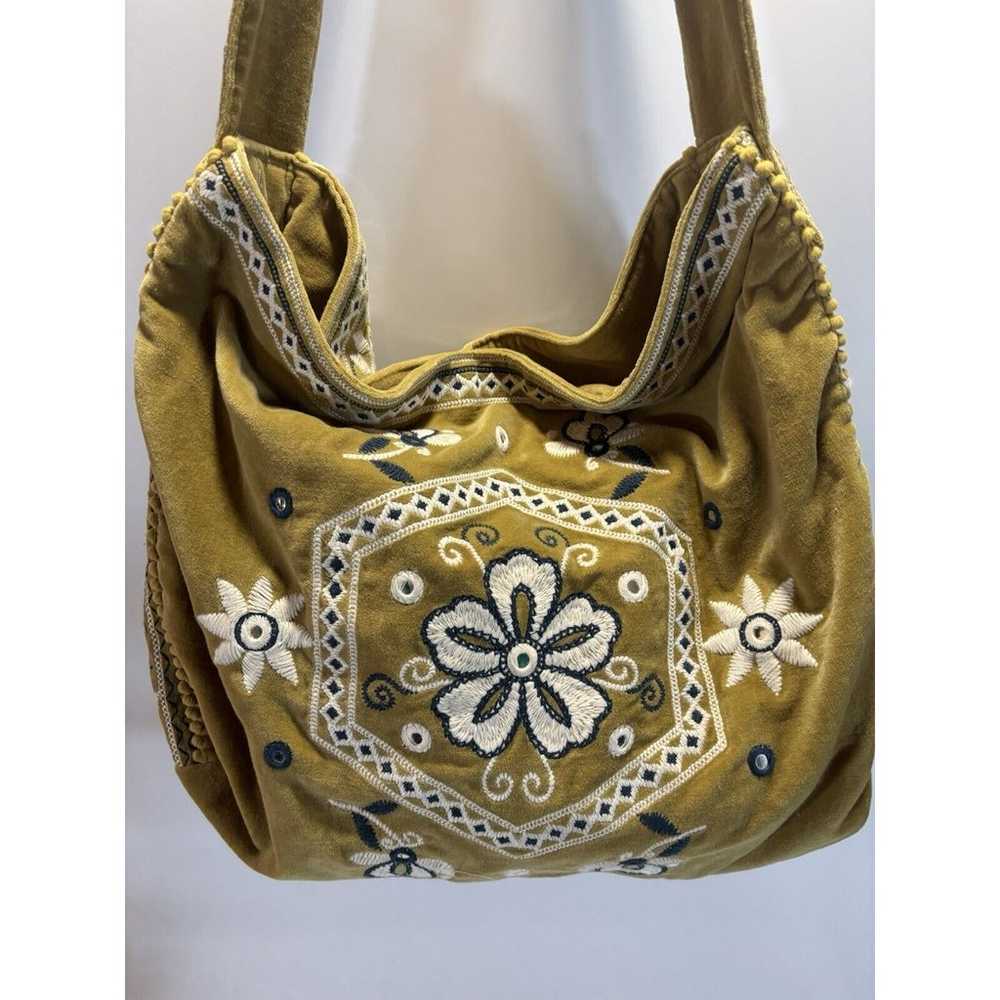 Free People Vic Velvet Slouchy Bag Prelove Gilded… - image 5