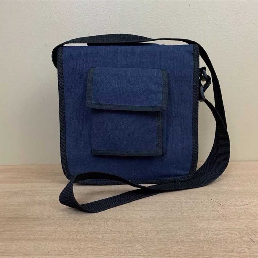 Mudd VTG Y2K 90s Crossbody Purse Blue Canvas Make… - image 6