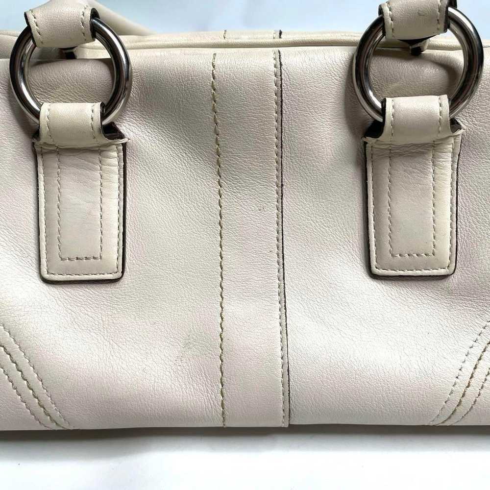 COACH Soho Leather Satchel Handbag White - image 12