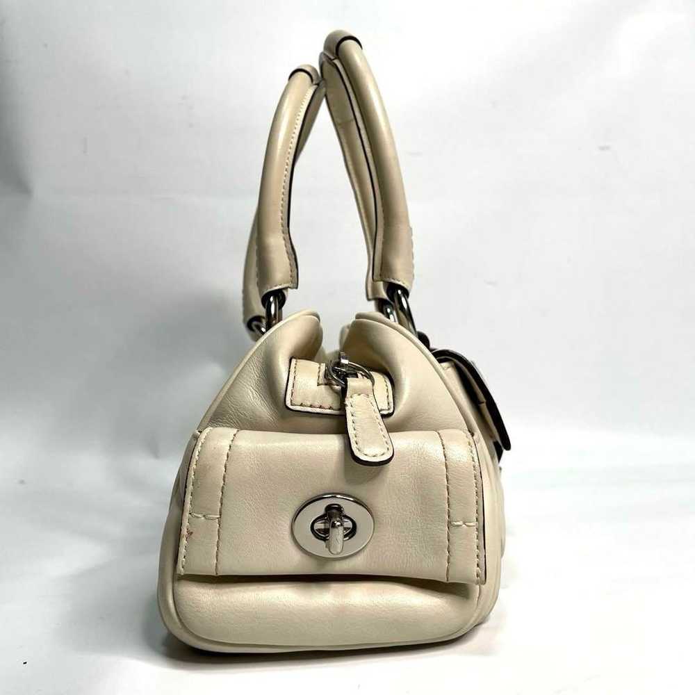 COACH Soho Leather Satchel Handbag White - image 3