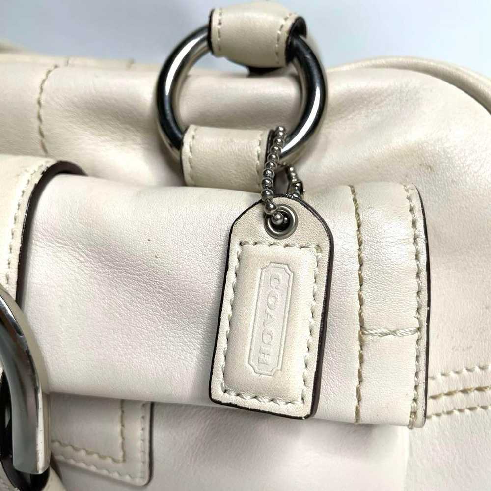 COACH Soho Leather Satchel Handbag White - image 5