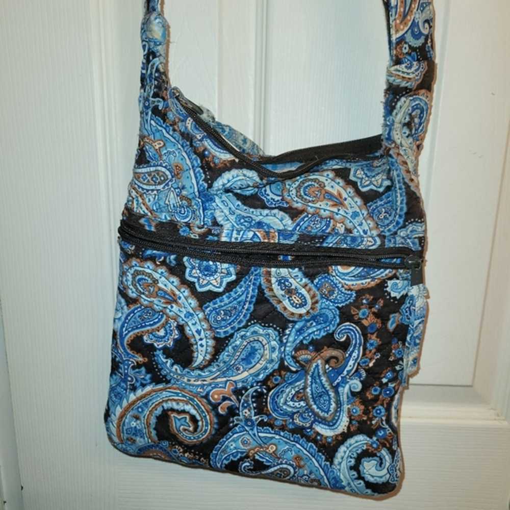 Vintage Quilted Stephanie Dawn Blue and Mocha Pai… - image 2