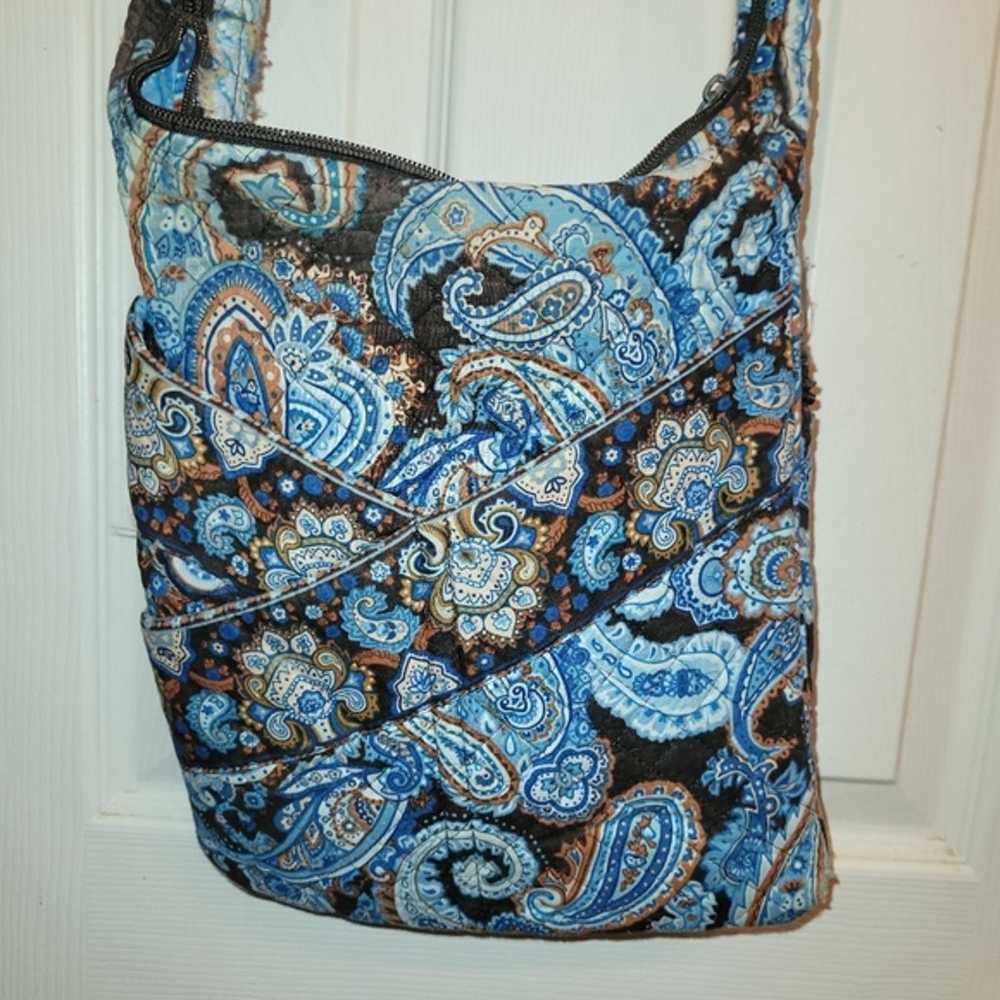 Vintage Quilted Stephanie Dawn Blue and Mocha Pai… - image 3