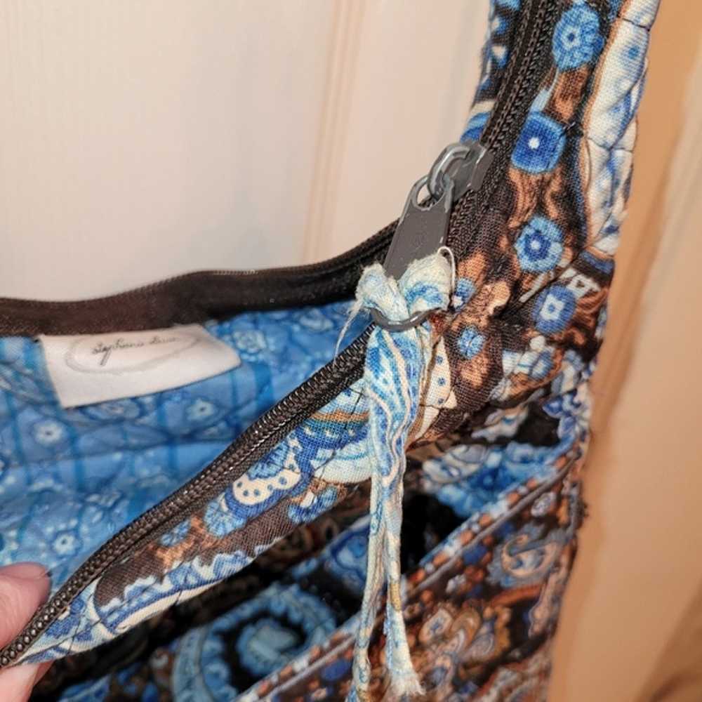 Vintage Quilted Stephanie Dawn Blue and Mocha Pai… - image 6