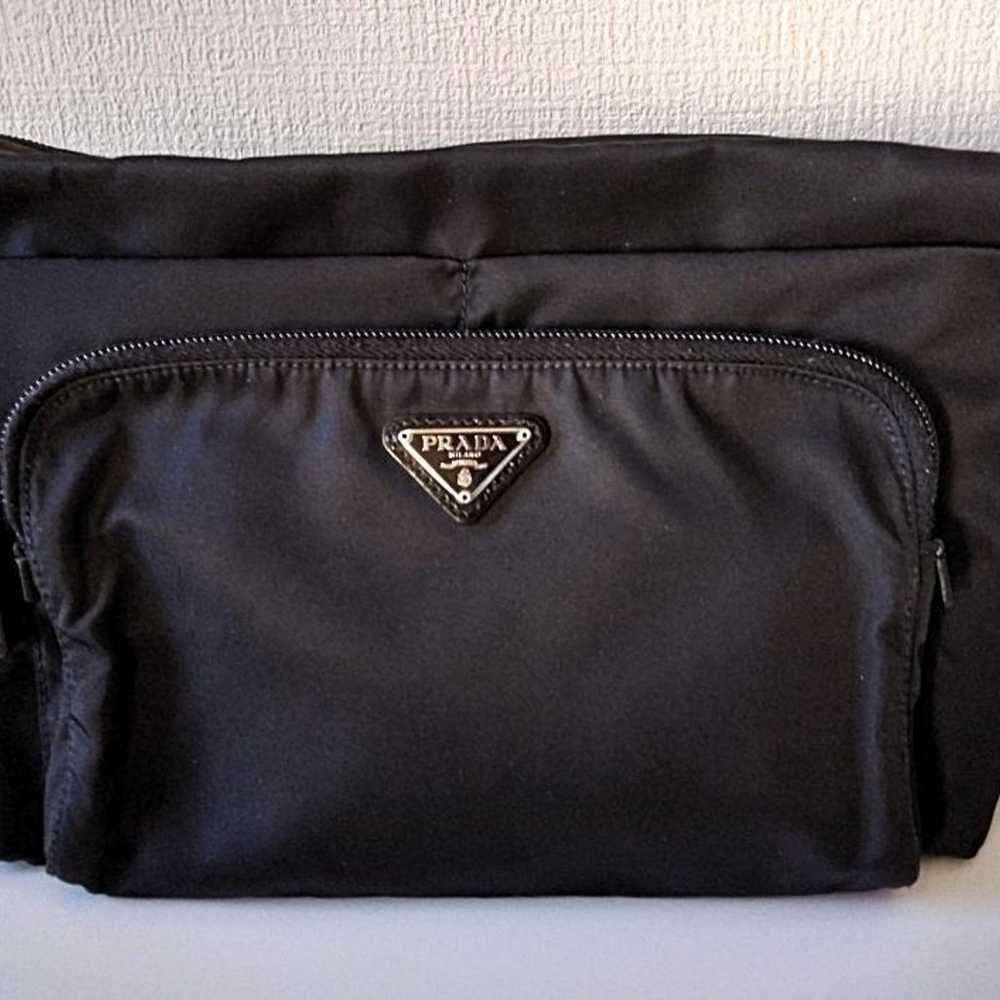 PRADA Pouch Black Extremely Beautiful Condition - image 1