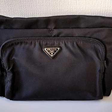 PRADA Pouch Black Extremely Beautiful Condition