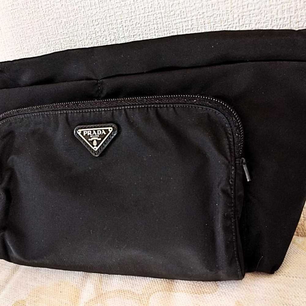 PRADA Pouch Black Extremely Beautiful Condition - image 2