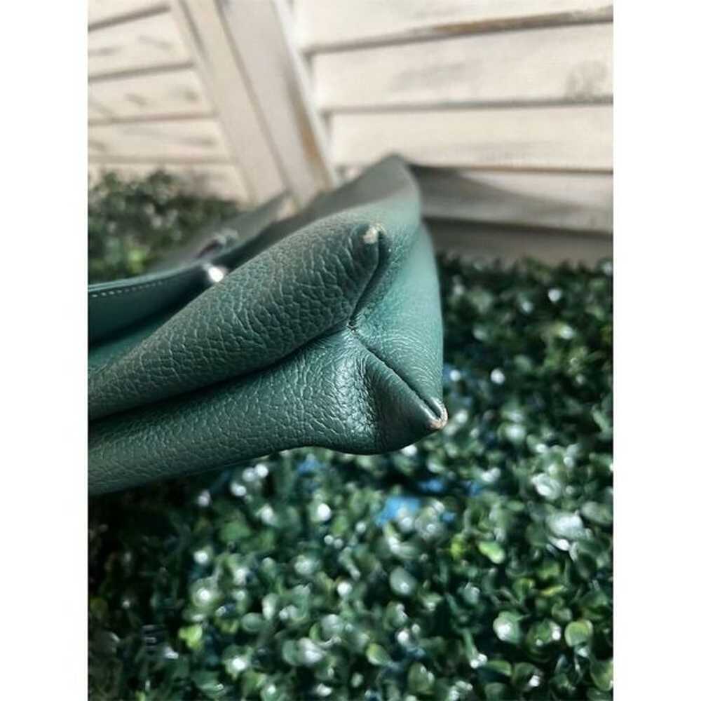 Guy Laroche Paris Dark Green Leather Envelope Clu… - image 4