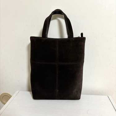 【Beautiful Condition】GUCCI Handbag Brown Suede