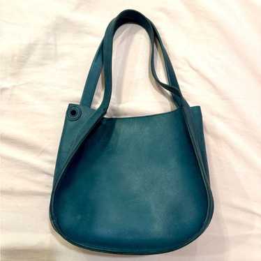 Madewell teal blue leather purse