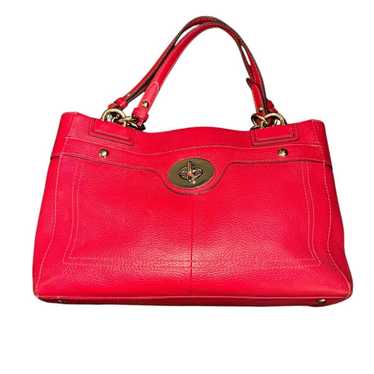 Beautiful Vintage 2011 Red Coach Pebbled "Penelop… - image 1