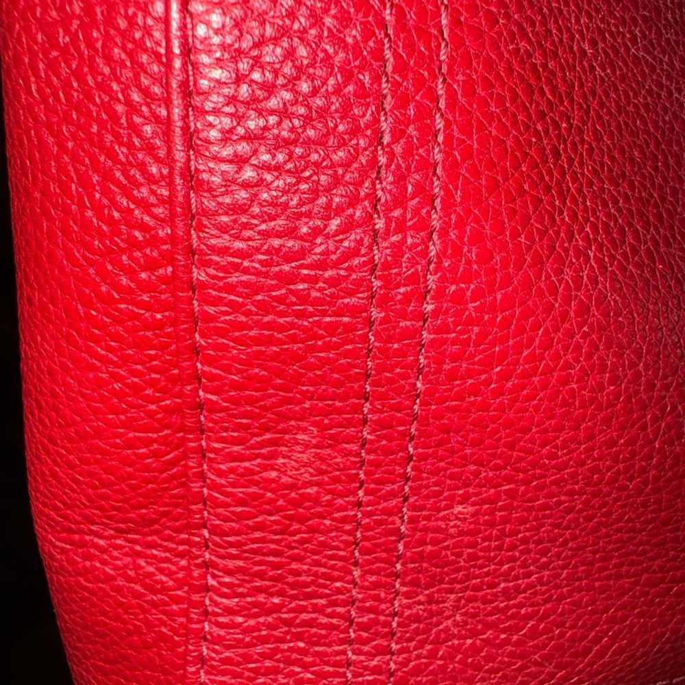 Beautiful Vintage 2011 Red Coach Pebbled "Penelop… - image 8