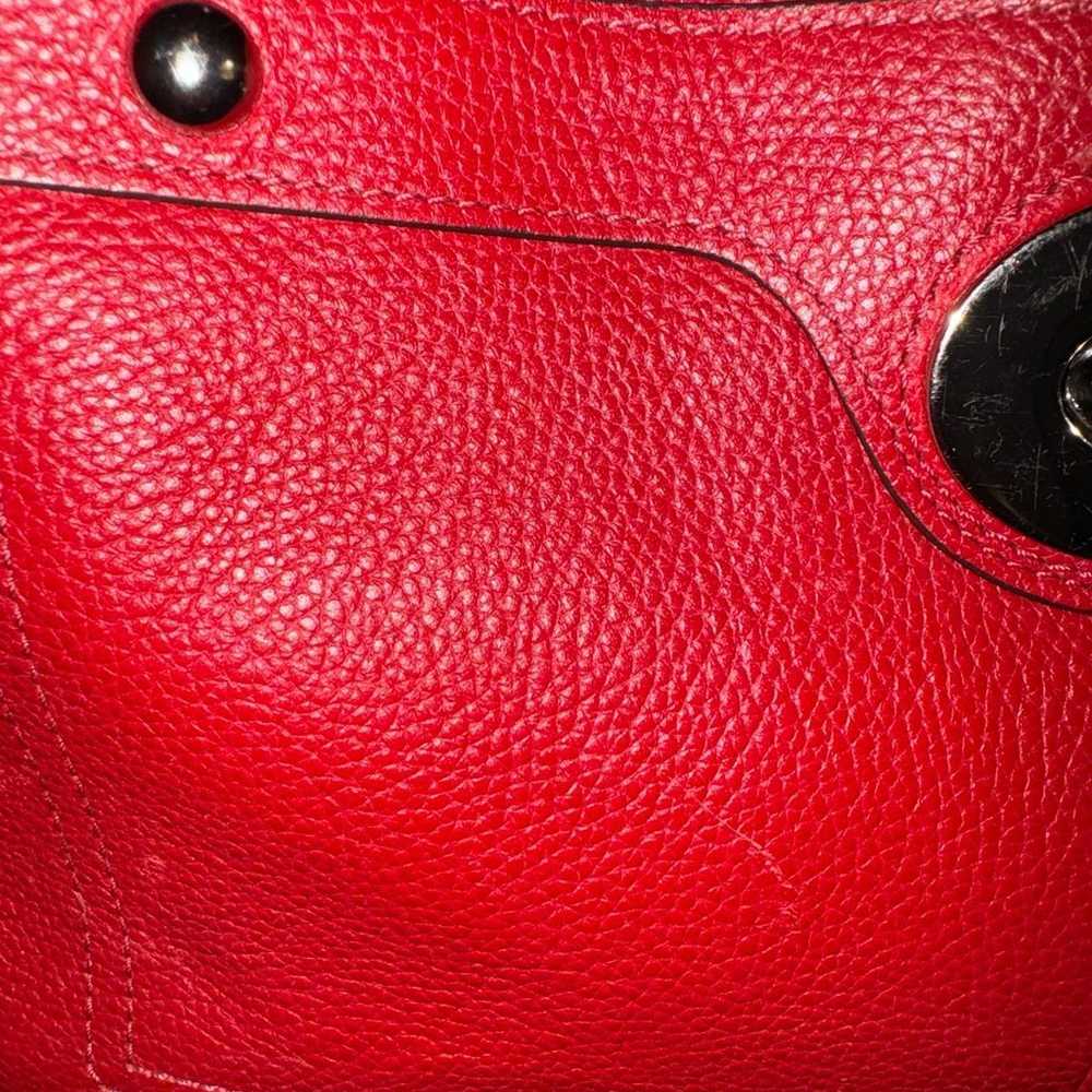 Beautiful Vintage 2011 Red Coach Pebbled "Penelop… - image 9