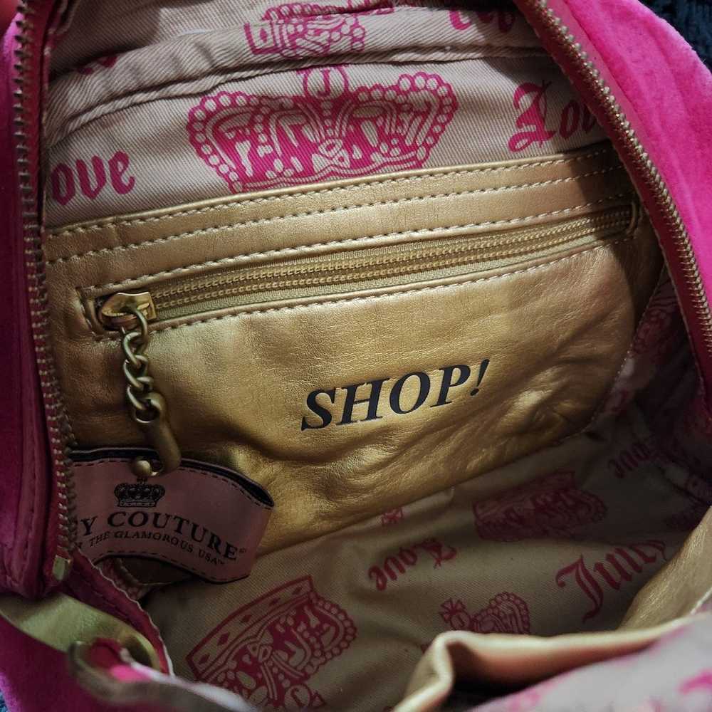 Vintage Juicy Couture Hot Pink Velvet Handbag - image 8