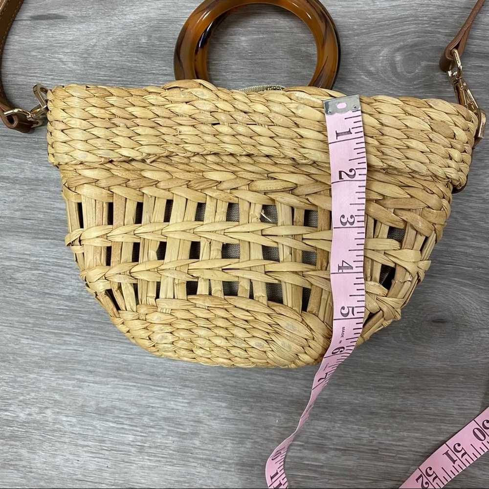 Poolside Straw Bag with Leather Strap - image 4